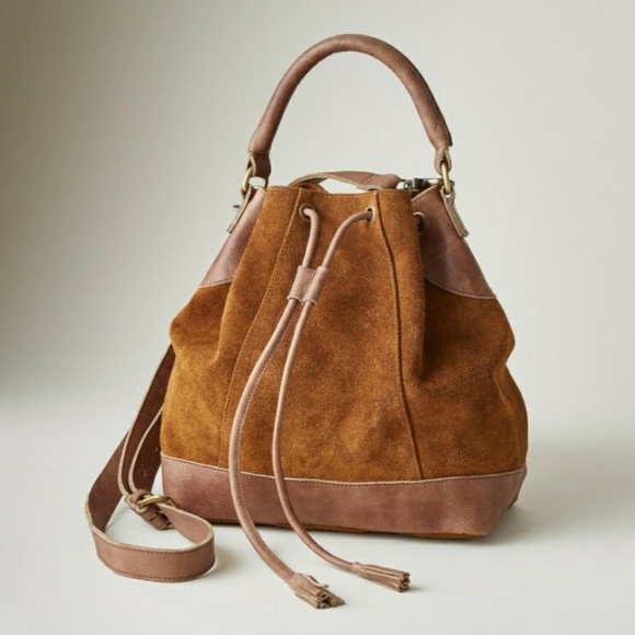Anabaglish Handbags - Anabaglish Suede Bucket Bag